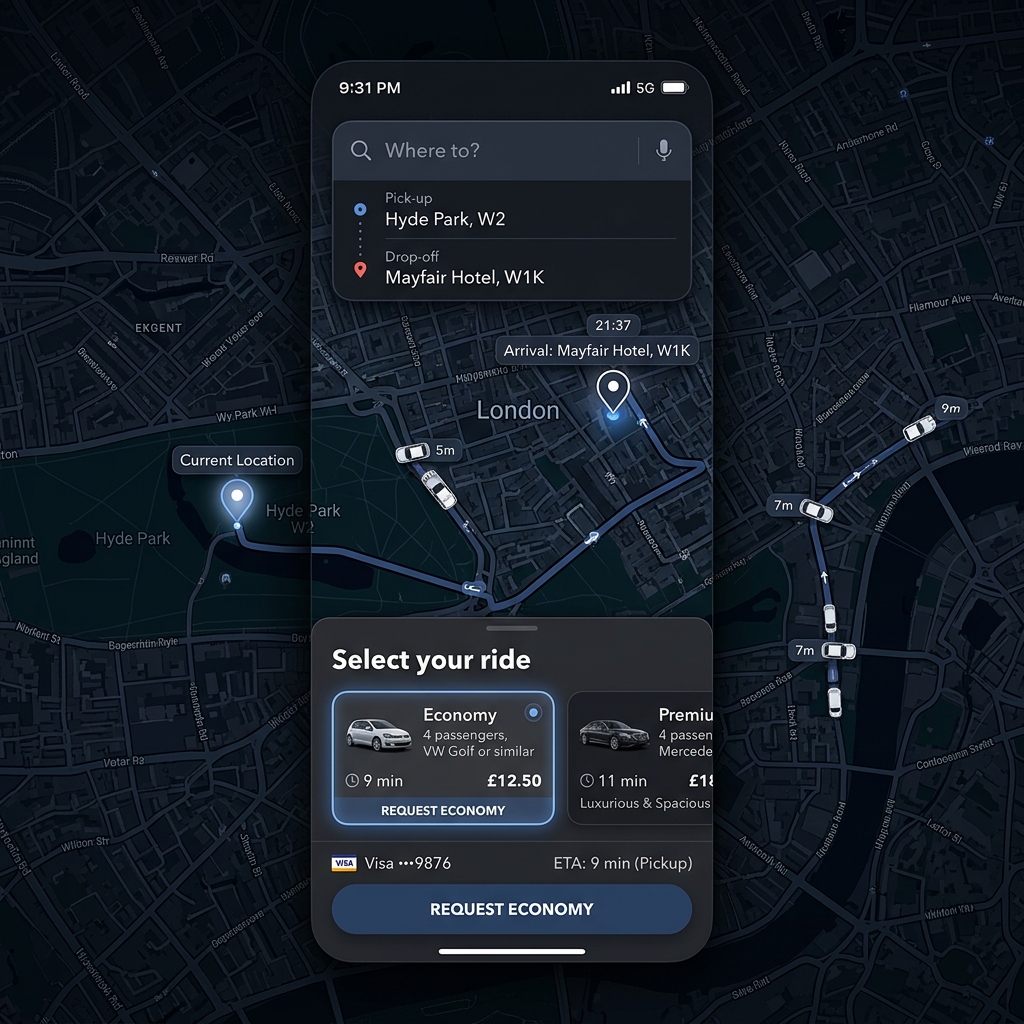RideWave Taxi Application